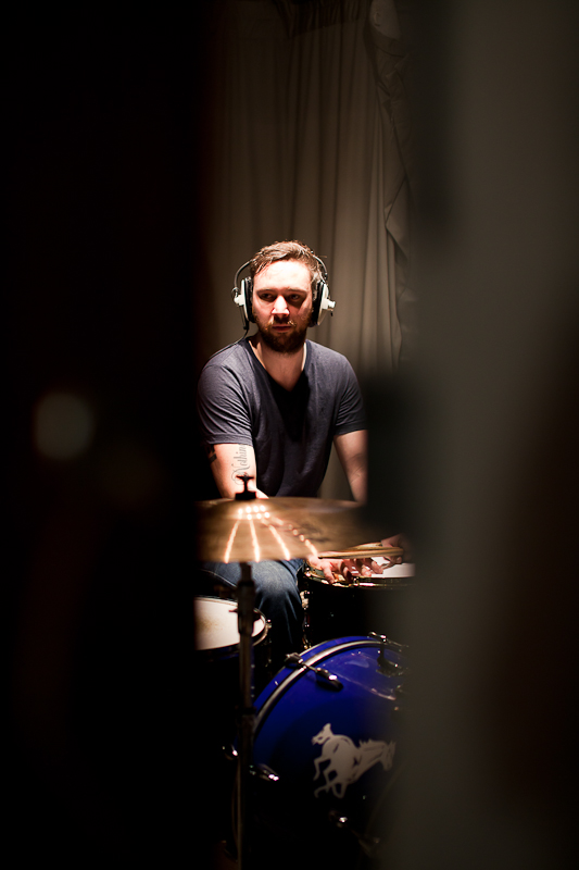 Chris getting used to his new box room